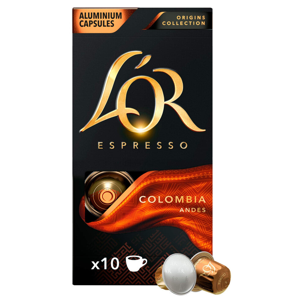 L'OR Origins Colombia Coffee Pods (Pack of 20, Total 200 Coffee Capsules)