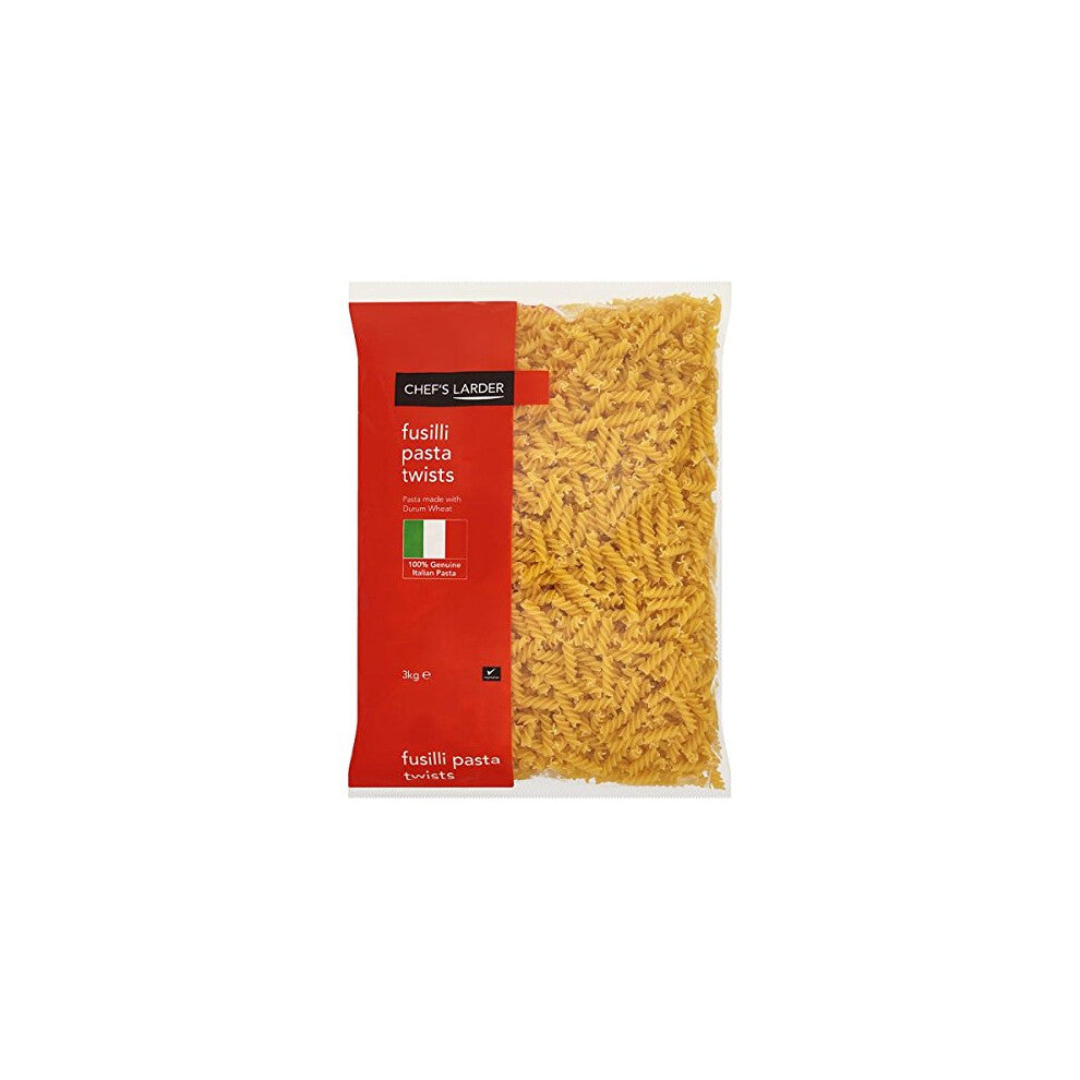 (4 Pack) Chef's Larder Fusilli Pasta Twists 3kg