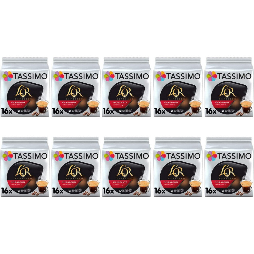 TASSIMO L'OR Espresso Splendente Coffee T-Discs Pods - 10 Pack (160 Drinks)