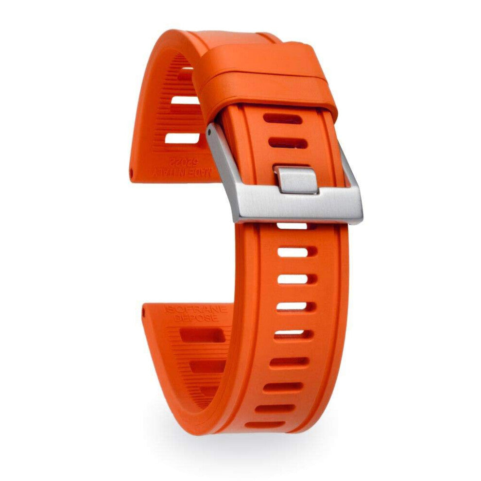 isofrane Rubber Watch Strap for Sports and Dive Watches (22mm, Orange), orange, 22 mm, Sports,Vintage
