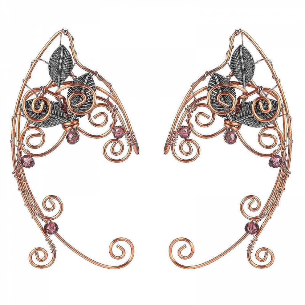 Ladies Elf Ear Cuffs Cosplay Fairy Ear Clip Earrings Metal 8X4X0.5CM