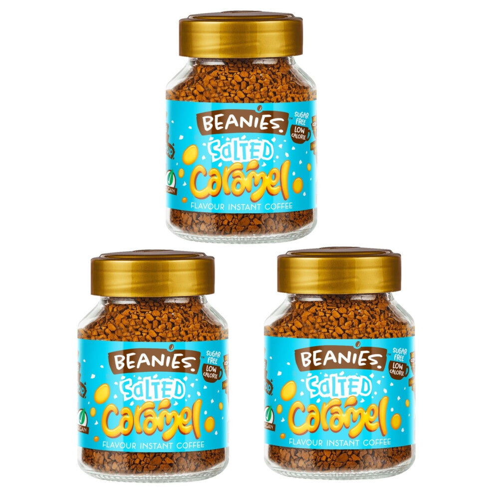 Beanies Salted Caramel Flavoured Instant Coffee 50 g (Pack of 3)