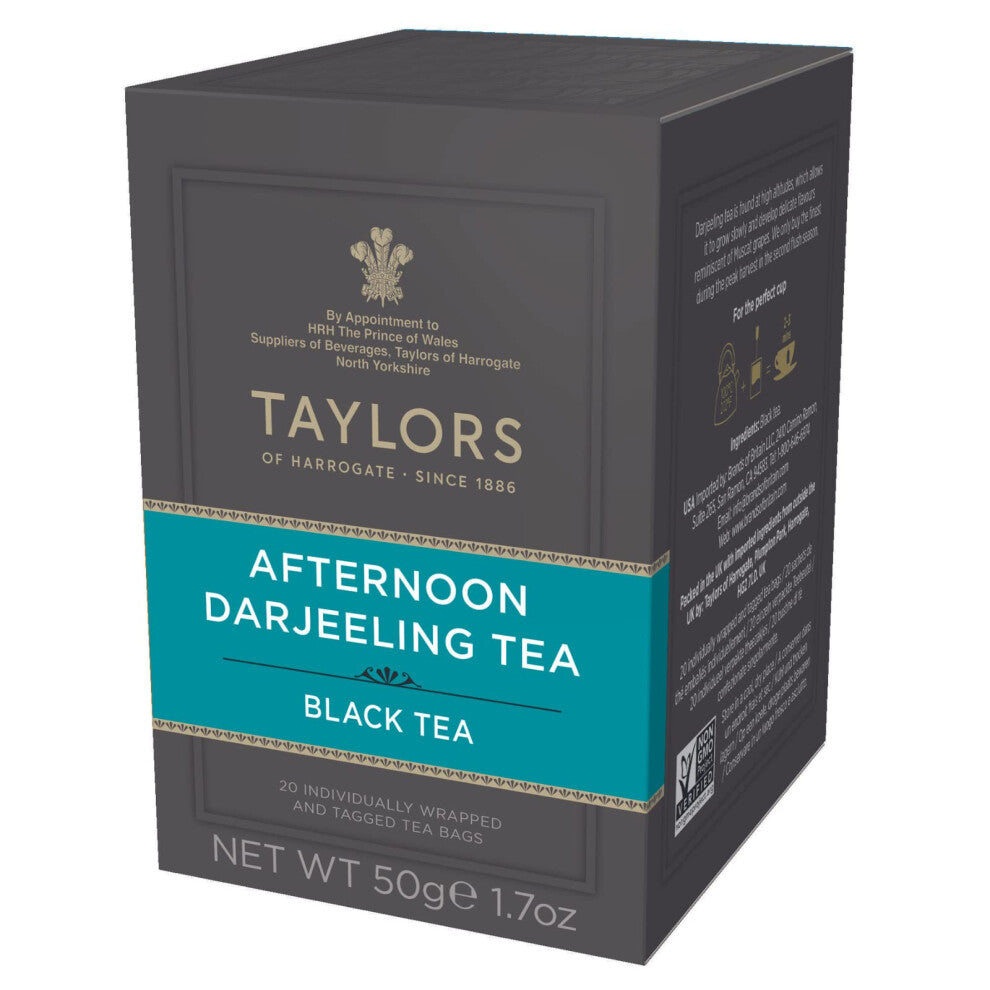 Taylors of Harrogate Afternoon Darjeeling Tea, 20 Tea Bags (Pack of 6, Total 120 Teabags)