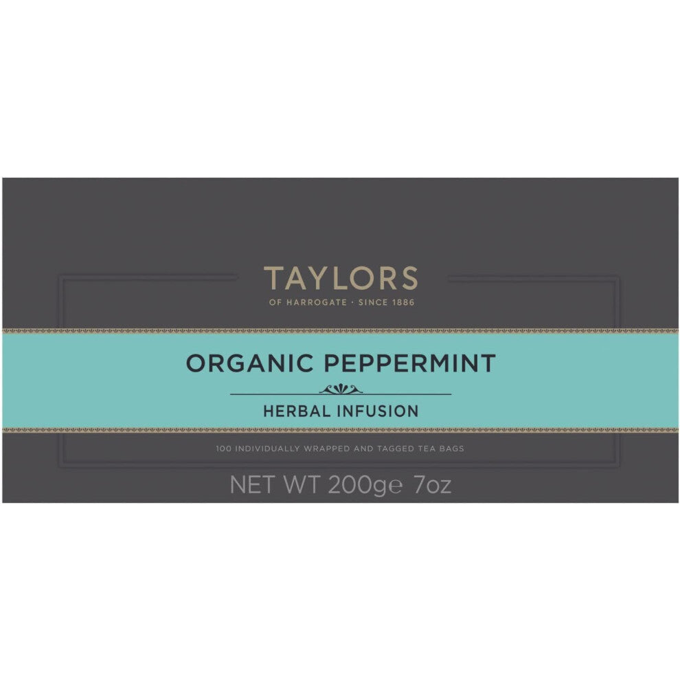 Taylors of Harrogate Peppermint Tea Bags (Pack of 1, Total 100 Individually Wrapped Teabags)
