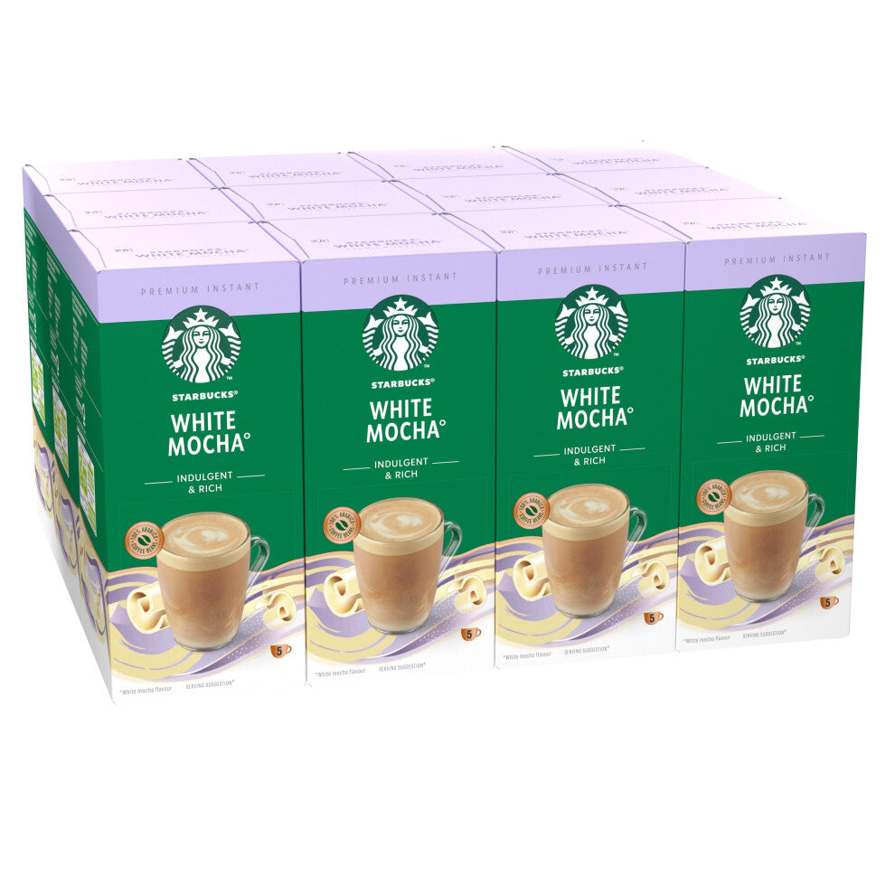 STARBUCKS White Mocha Premium Mix Instant Coffee 12 x 5 (60 Sachets)