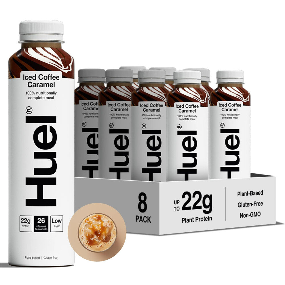 Huel Ready-to-drink Meal, Iced Coffee Protein Drink, 8 x 500ml Bottles, Protein Shakes, Pre-Portioned Meal, 20g of Protein per Bottle