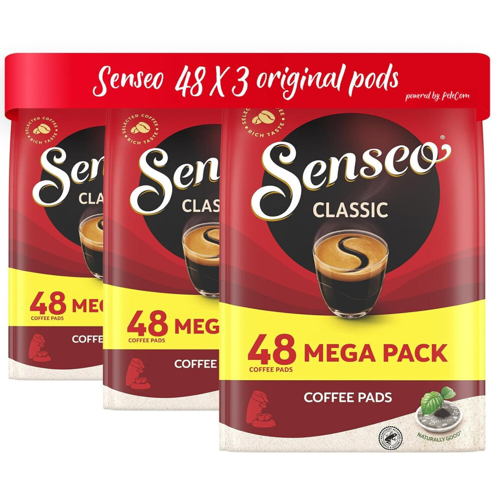 Senseo Classic Coffee Pods x48 –  (Pack of 3, Total 144 Pods)