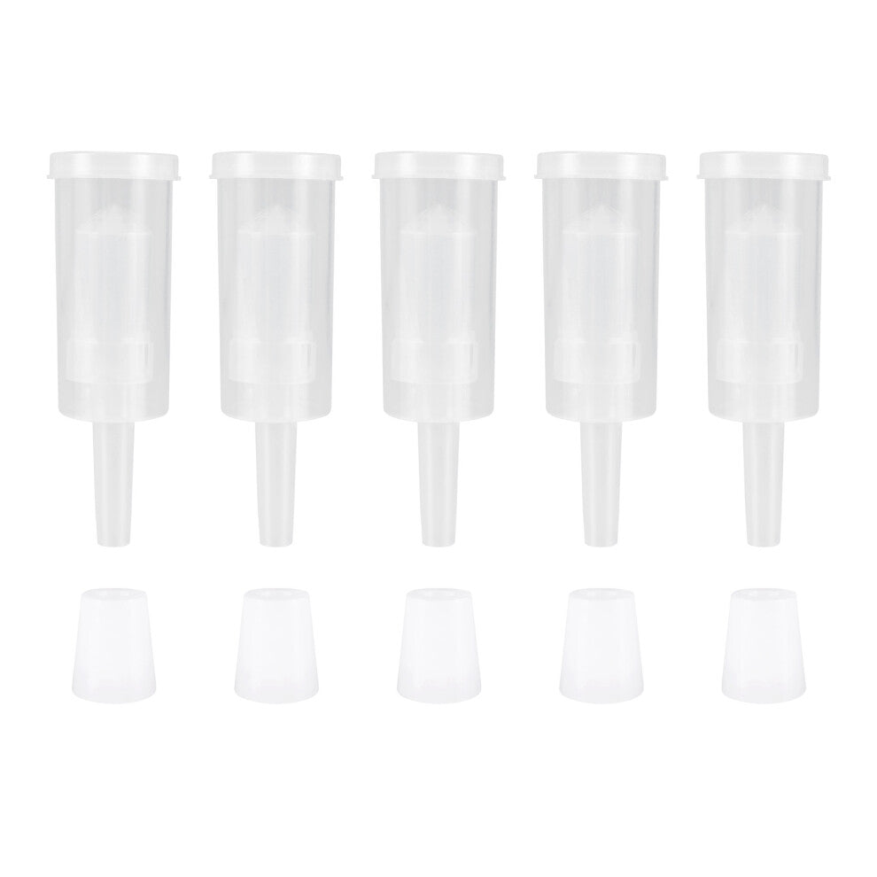 5 Pack Exhaust Seal Valve with Rubber Airlock Stopper Twin for Wine Making, Beer Brewing Glass Carboy Fermenter