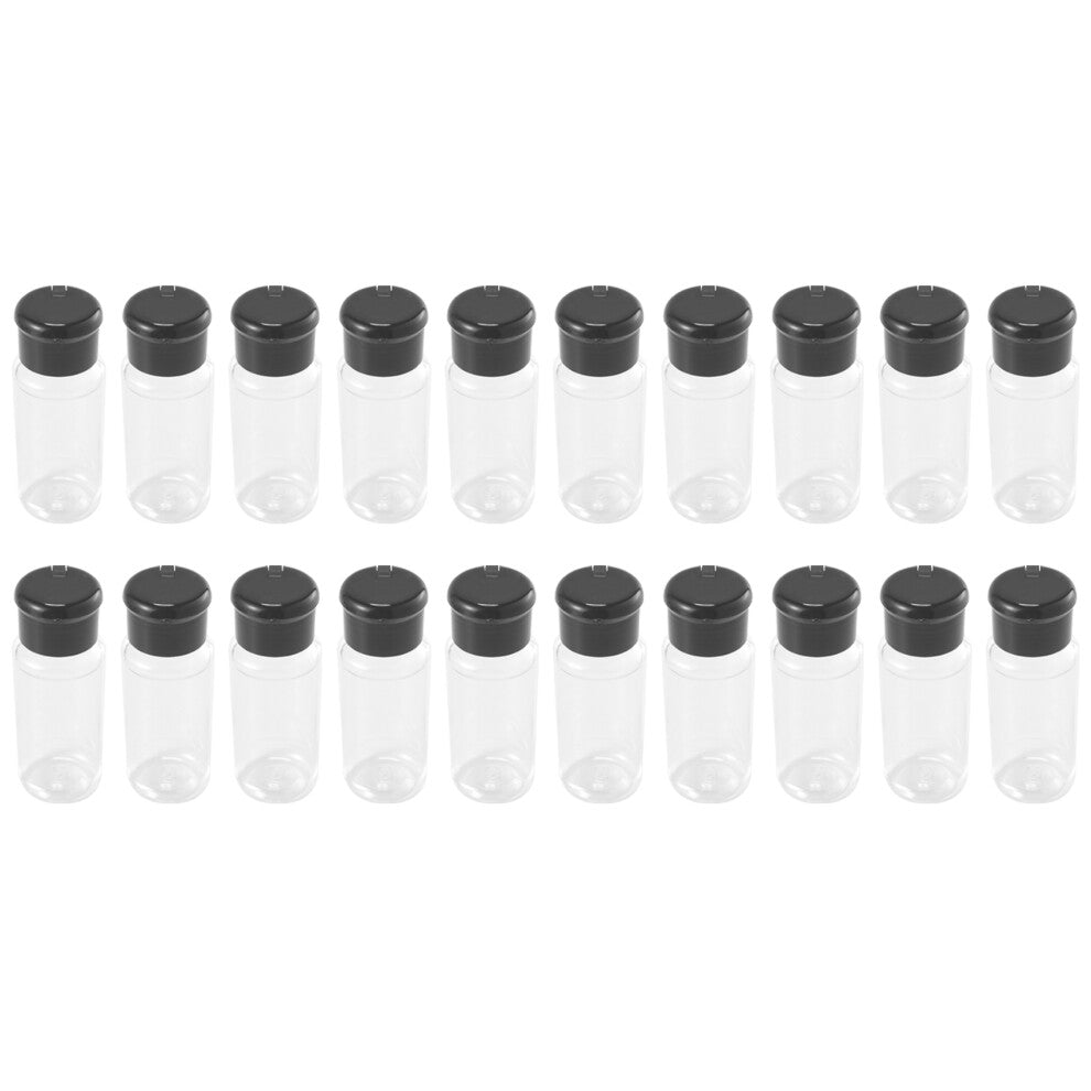 20Pcs-Set 100Ml Spice Salt Pepper Shakers Black Seasoning Jar Can Bottle Barbecue Condiment Kitchen Gadget Tool