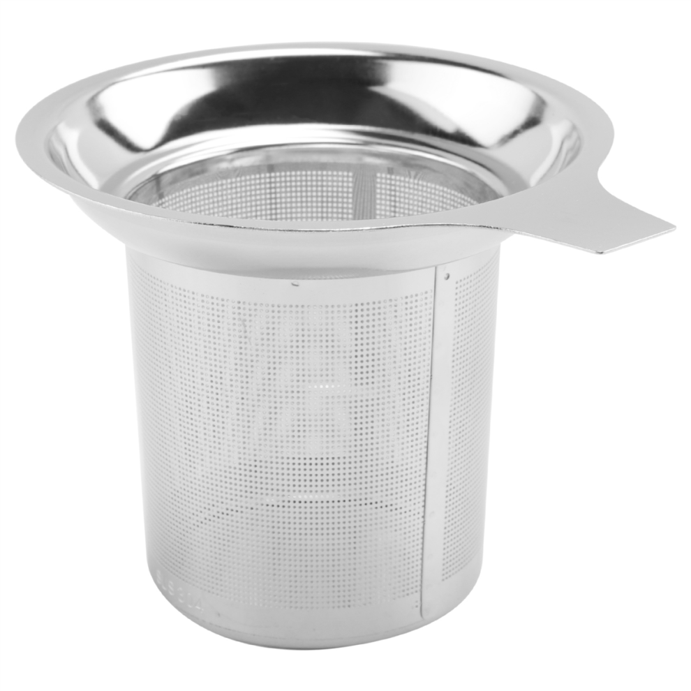 Stainless Steel Tea Strainer, Teapot, Sieve, Coffee Cup, Leaking Flat Bottom, High Density Filter with Handle