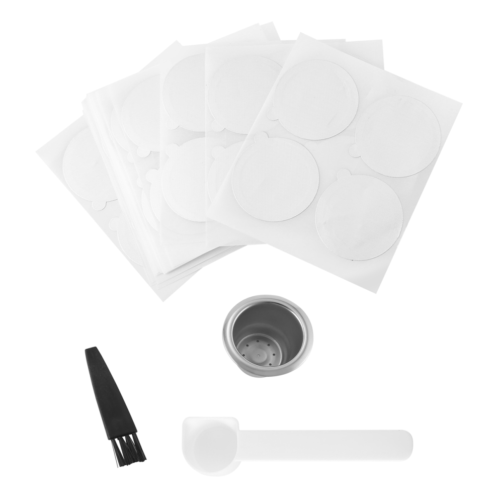 1 Pods 100 Seals Stainless Steel Refillable Coffee Capsule Reusable for Machine Espresso Maker Cup Filter