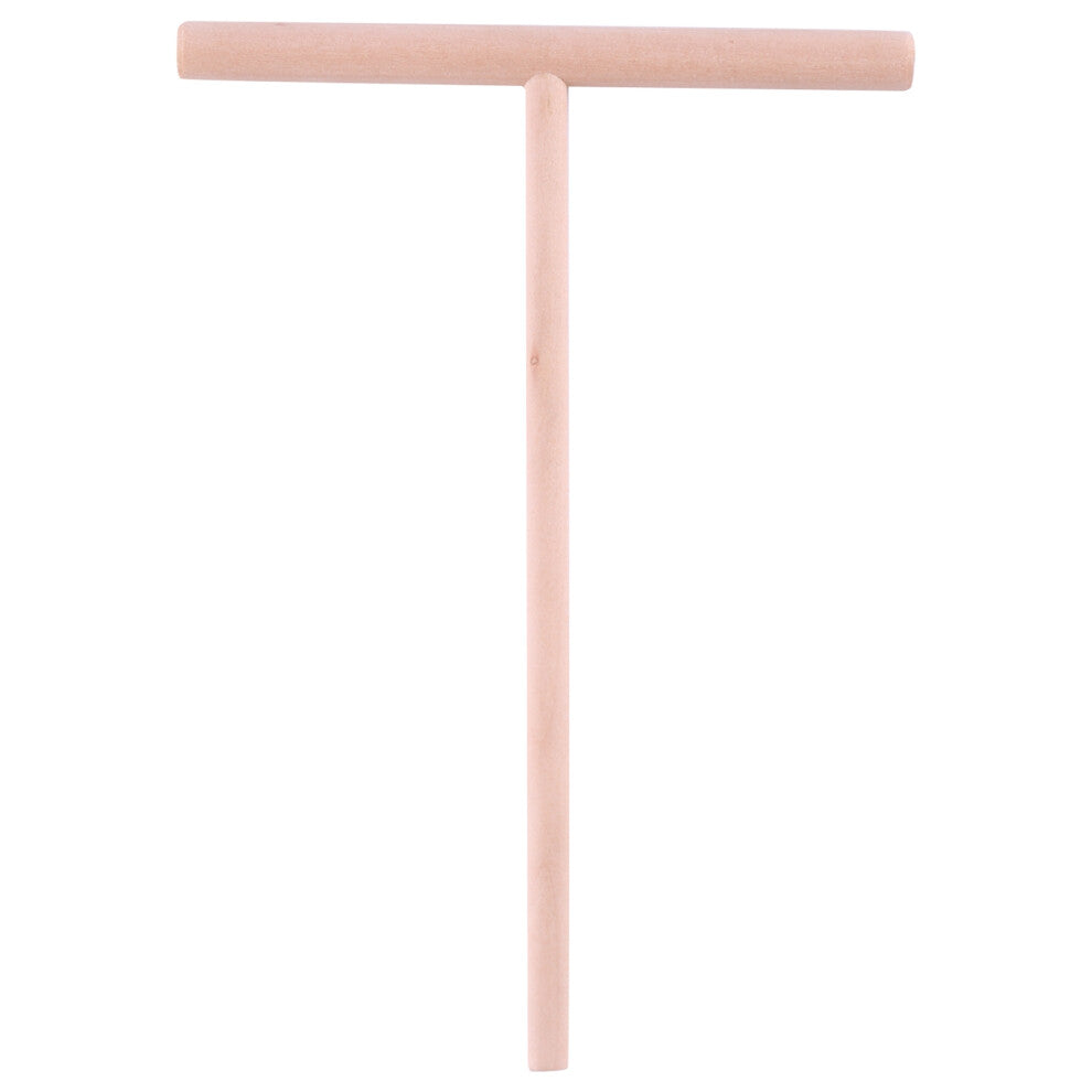 Practial T Shape Crepe Maker Pancake Batter Wooden Spreader Stick Home Kitchen Tool Kit DIY Use 1pc