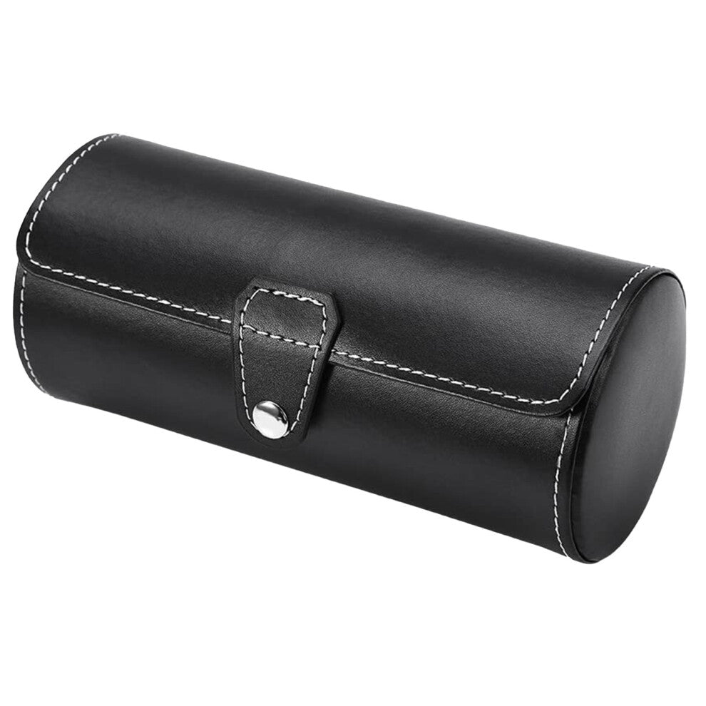 3 Slot Travel Watch Box Jewelry Storage Case Porch Jewellery - Boxes(Black)