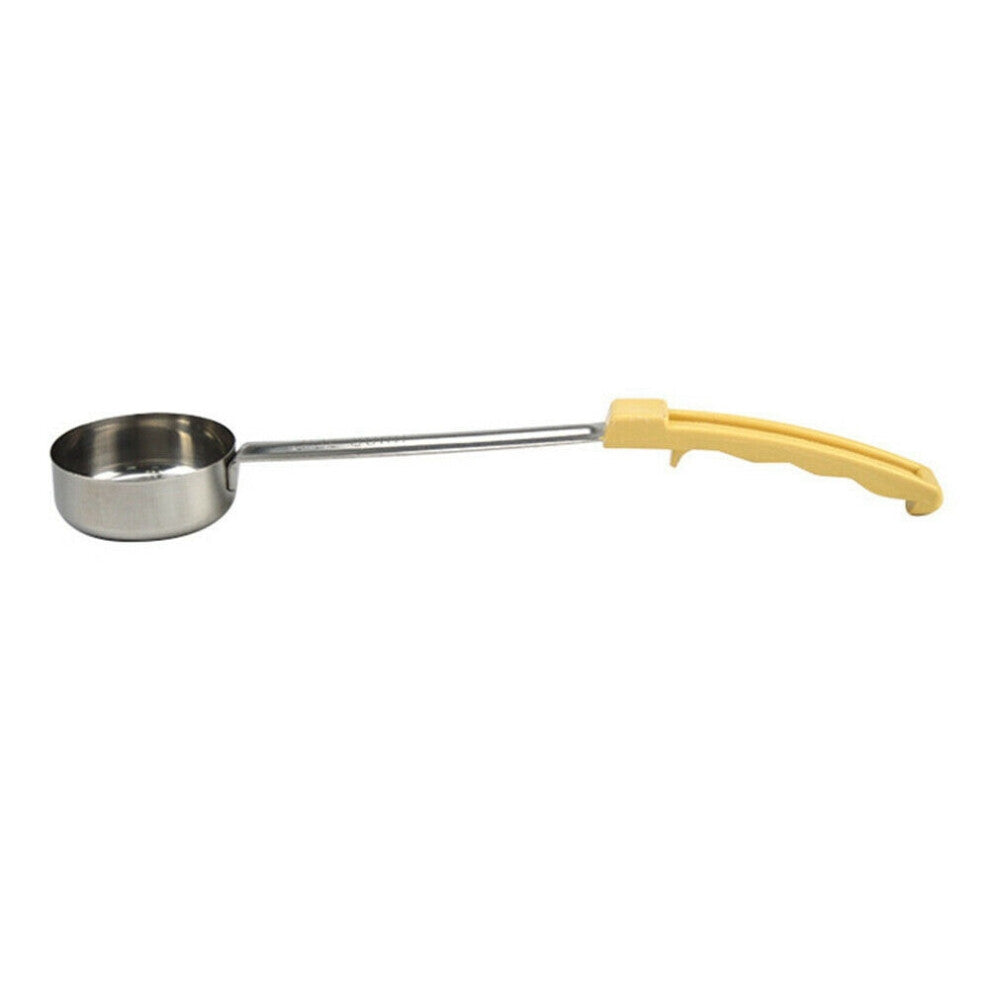 Pizza Spread Sauce Ladle Rubber Handle Flat Bottom Kitchen Cooking Spoon Stainless Steel Measuring Stir Soup -3 Oz