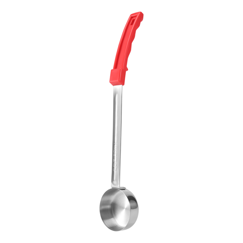 Pizza Spread Sauce Ladle Rubber Handle Flat Bottom Kitchen Cooking Spoon Stainless Steel Measuring Stir Soup -2 Oz