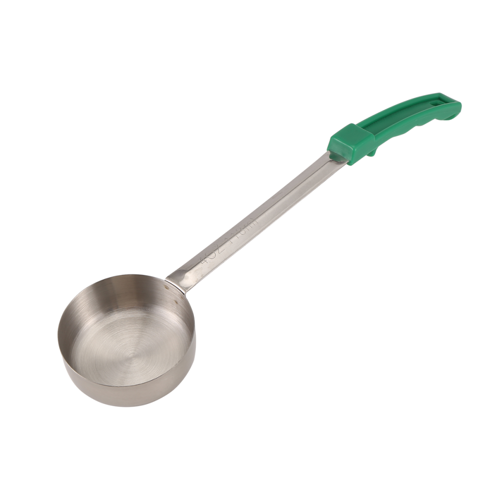 Pizza Spread Sauce Ladle Rubber Handle Flat Bottom Kitchen Cooking Spoon Stainless Steel Measuring Stir Soup -4 Oz