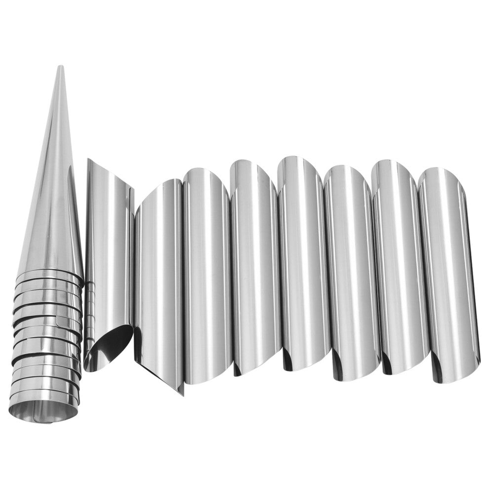 20 Pcs Cream Horn Molds Stainless Steel Cone Tubular Shaped Mold for Cannoli Tubes (Cream Cone)