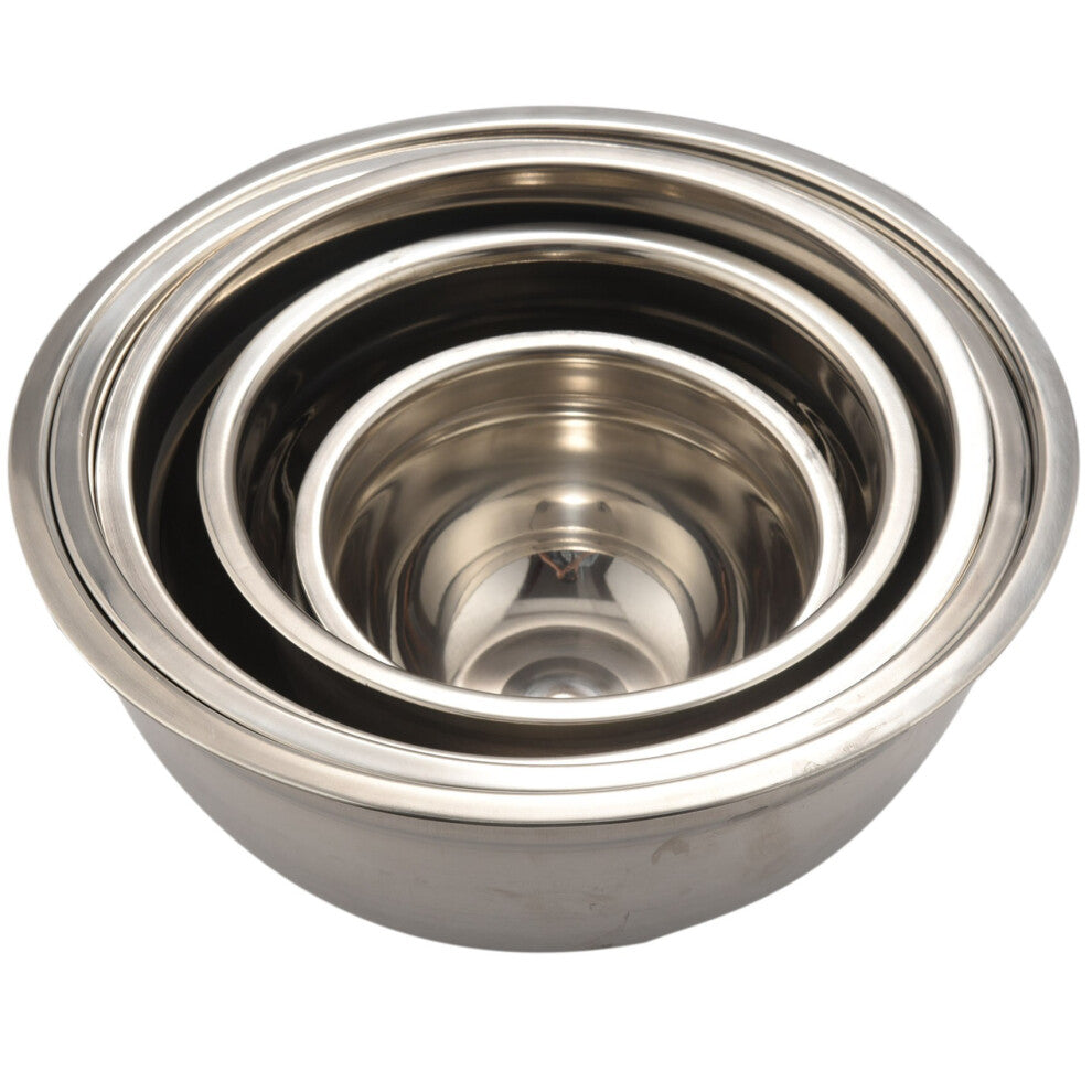 Stainless Steel Mixing Bowl (Set of 5) Fruit Salad Storage Set Kitchen
