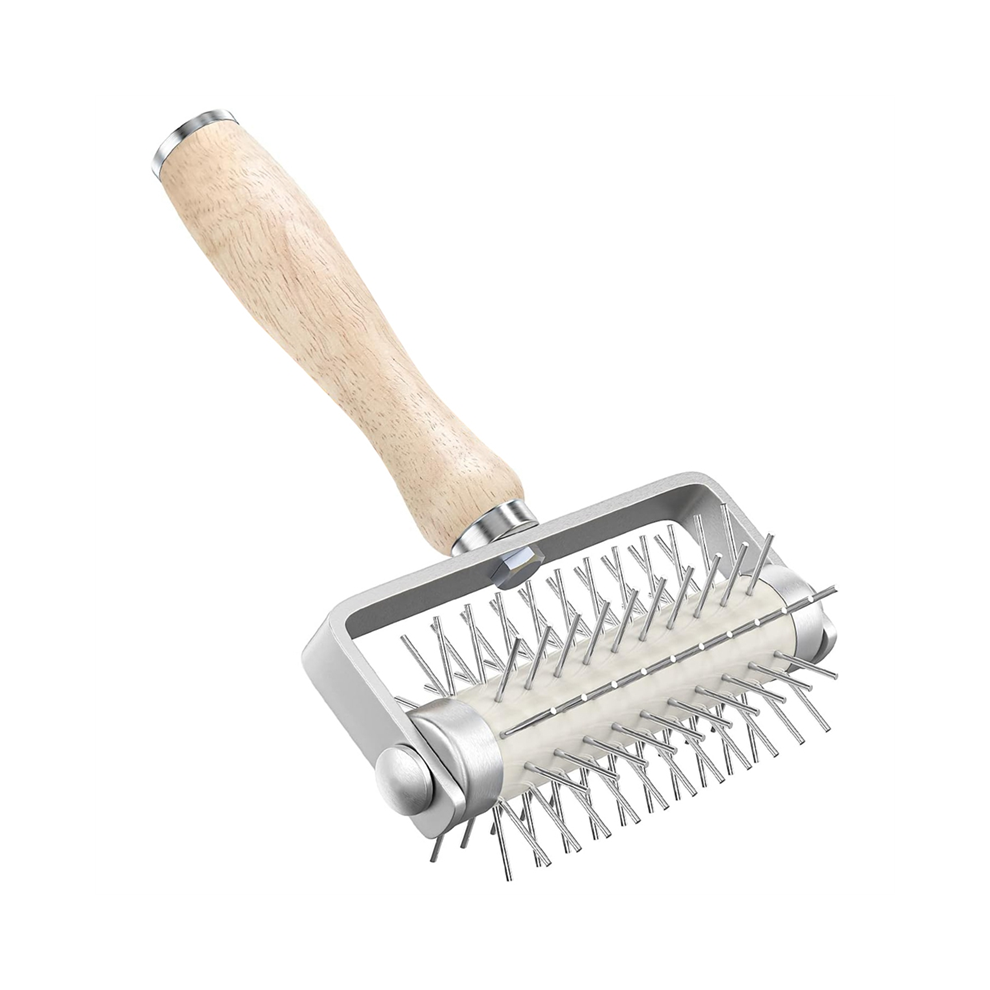 Pastry Roller with Stainless Steel Spikes Homemade Pizza Tool,Prevents Dough from Blistering,Pizza Making Accessories