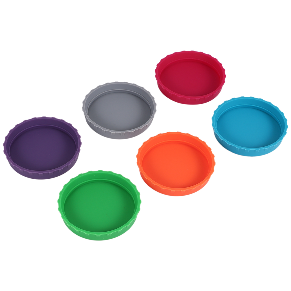 6Pcs Soda Lid Covers Beverage Can Multi-Color Protector Silicone