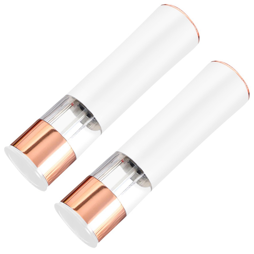 2Pcs Automatic Salt Pepper Grinder Electric Spice Mill Battery Powered Adjustable Coarseness Kitchen -White