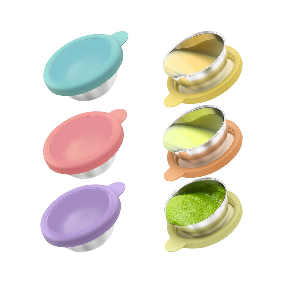 Salad Dressing Container to Go, 6X 50ML Small Containers with Lids, Reusable Sauce for Lunch Box