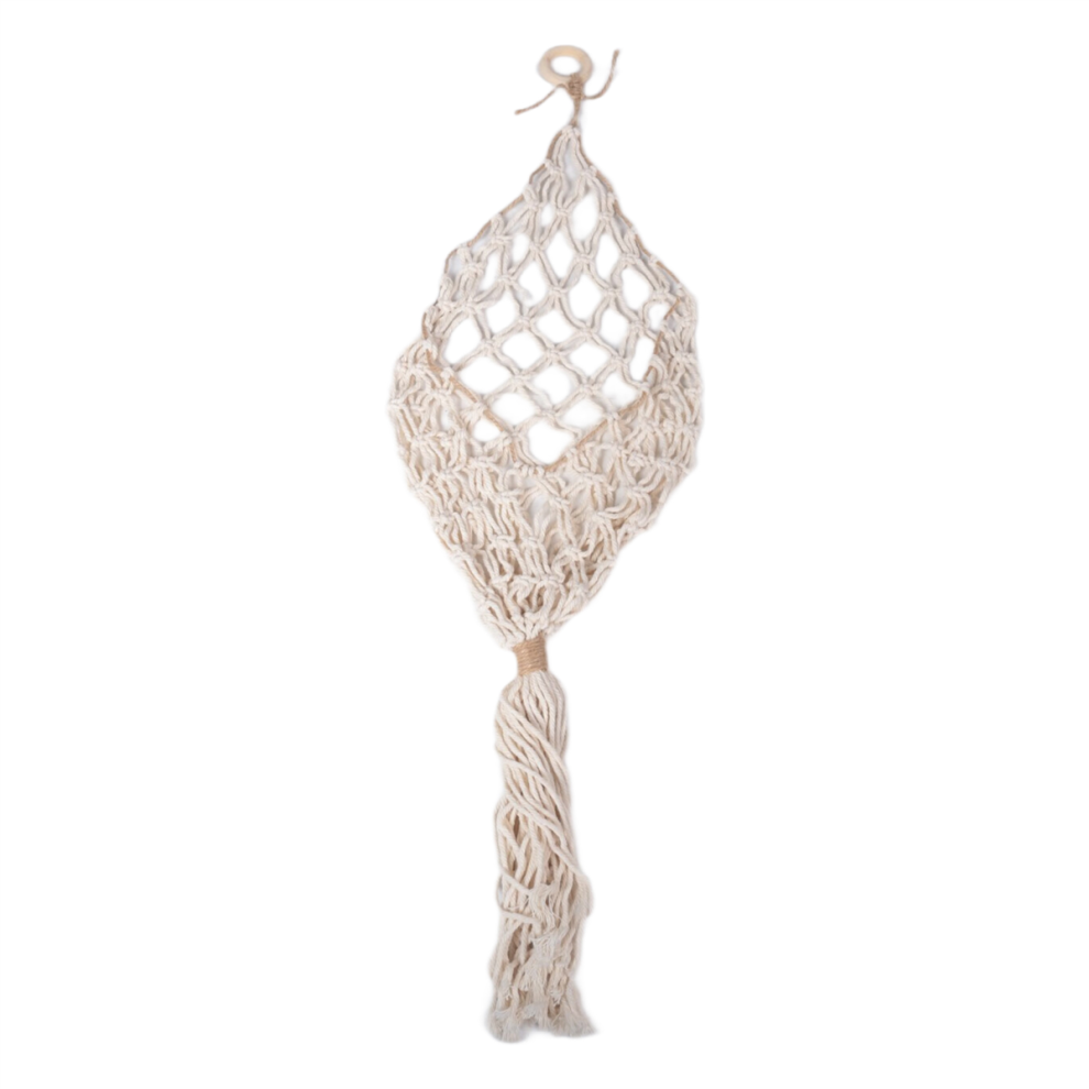 Macrame Hanging Fruit Basket - Boho for Potato, Onion and Storage Wall Decor Kitchen