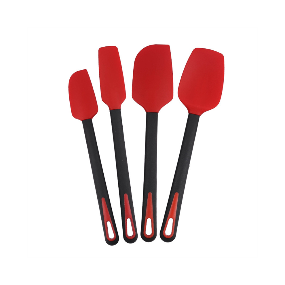 4 pcs Silicone Spatulas for Cooking High Heat Resistant Scraper Commercial Baking Spatula Kitchen Utensils