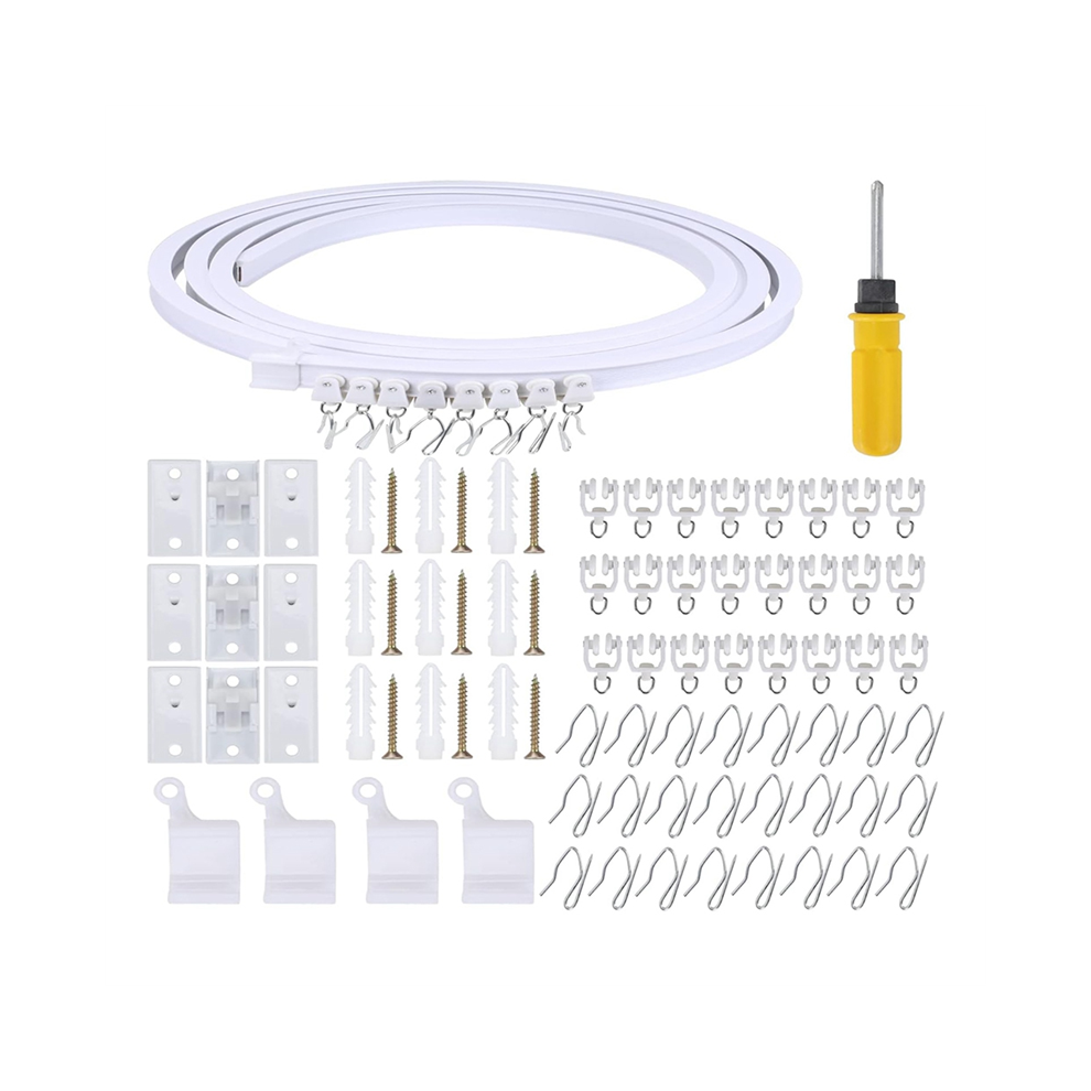 5 Metre Bendable Ceiling Curtain Rail, Flexible Accessories, Curved Rail