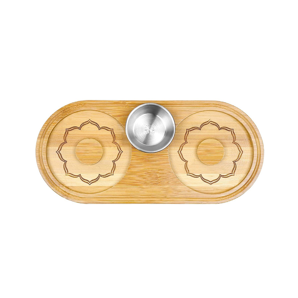 Salt Rimmer Set,Bamboo Barkeepers Box Sugar for Bar Party,Home Accessories Seasoning