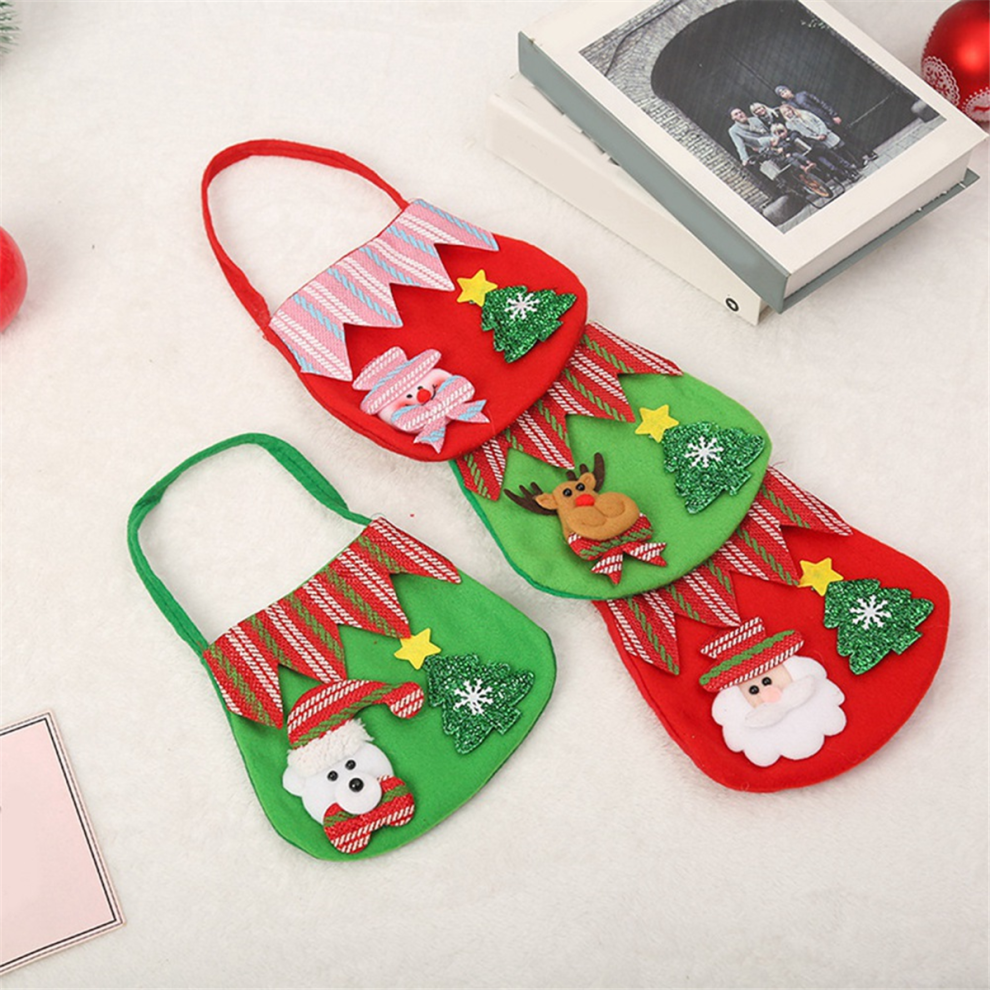 Christmas Kid Gifts Bags Xmas Treat Bag Candy Gift Cartoon Storage