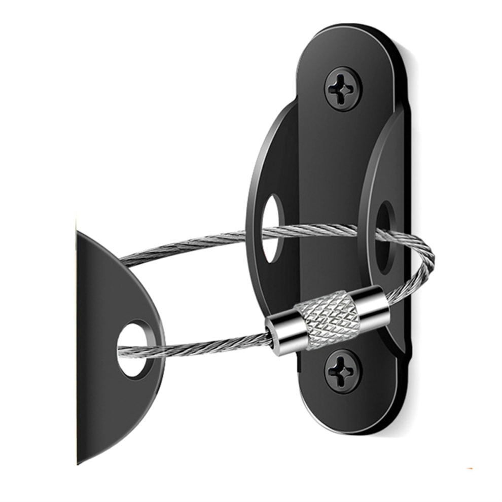 Furniture Anti-Tip Fixer Shoe Cabinet Bookshelf Adjustable Metal Thickened Safety Black