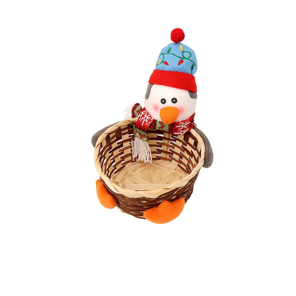 Merry Christmas Candy Storage Basket Decoration -Santa -Storage Desktop Box B