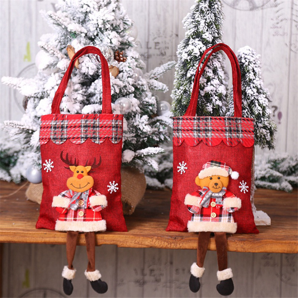 4Pcs Candy Bags Christmas Decor,Christmas Santa-Claus Gift Bag Xmas Ornaments Kids for Party Supplies