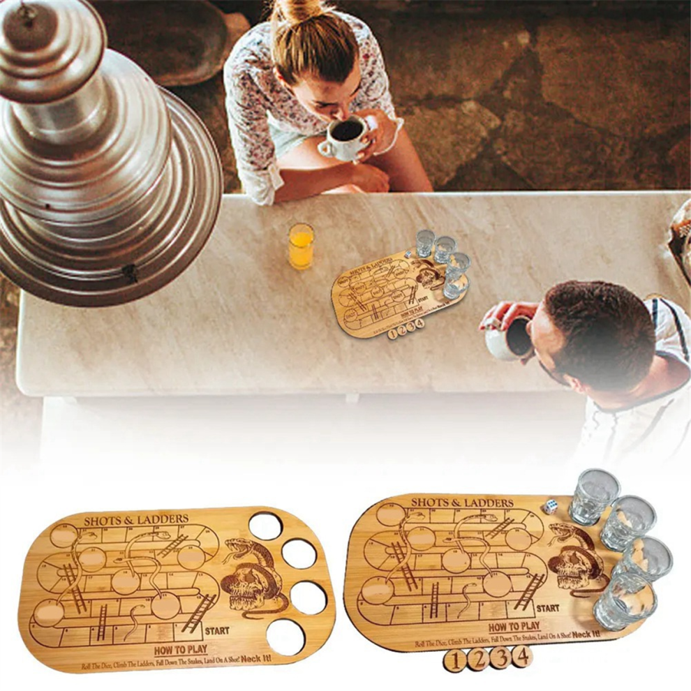 & Ladders , Snakes and Board Game Wooden Pallet A