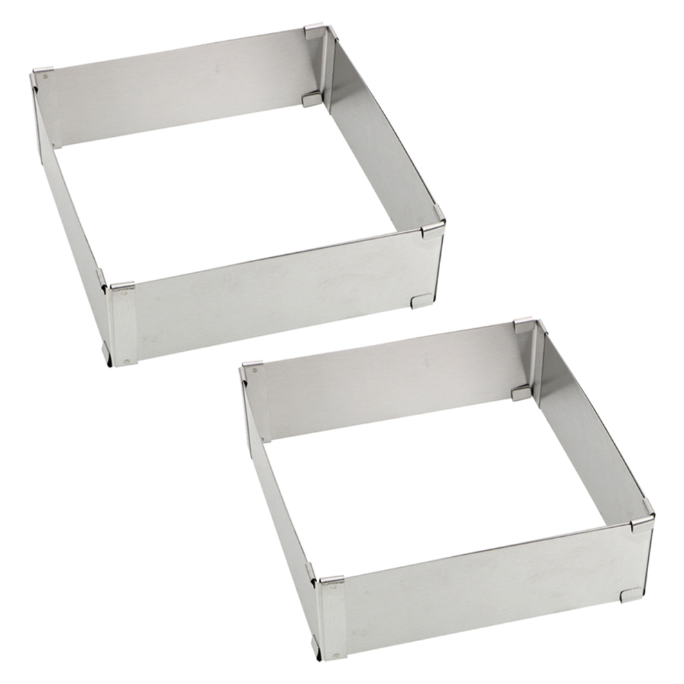 Bakeware Adjustable Mousse Ring Dessert Baking Tool Stainless Steel DIY Cake Decorating Mould Square Mold