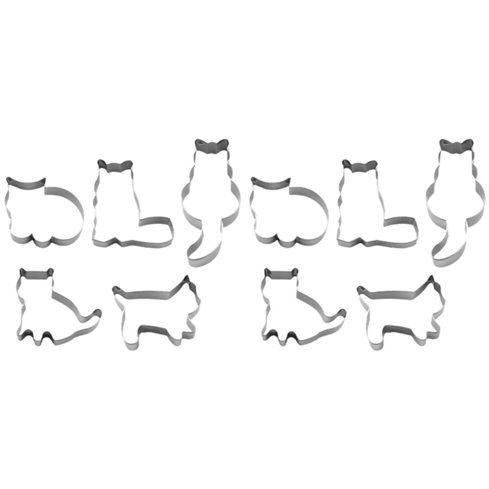 Cat Shaped Aluminium Baking Cake Mould Cookie Cutter Mold Sugarcraft Accessories