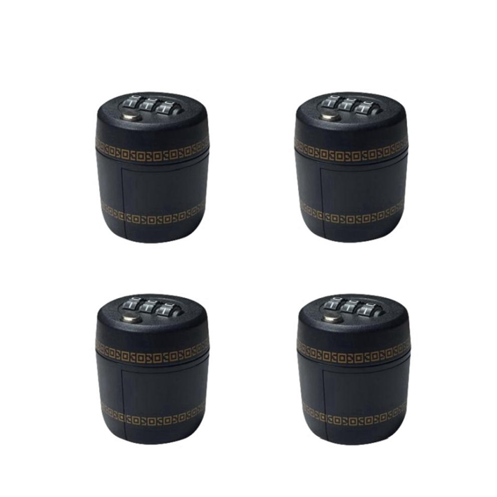 Plastic Wine Bottle Lock Secret for Stopper Cap with Password Bar Accessories Gifts Black