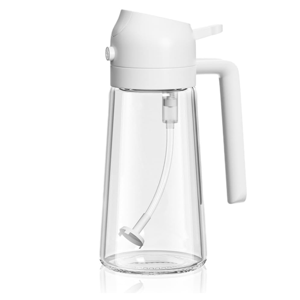 2 in 1 Glass Oil Sprayer & Dispenser, Food-Grade 2-In-1 and Dispenser for Kitchen Cooking