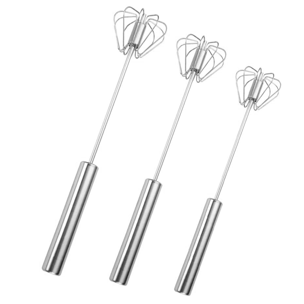 and Rotate Semi-Automatic Egg Beater Household Manual Stainless Steel