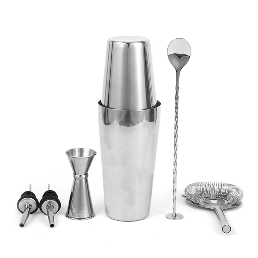 Cocktail Shaker Set with Recipe, Bartending Kit Bar Tools Accessories Pourer Muddler Jigger