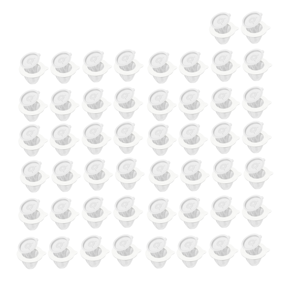 50Pcs Portable Coffee Filters, Reusable Non-Woven Filters,for Encapsulating Ground Coffee-Tea, Pour over White