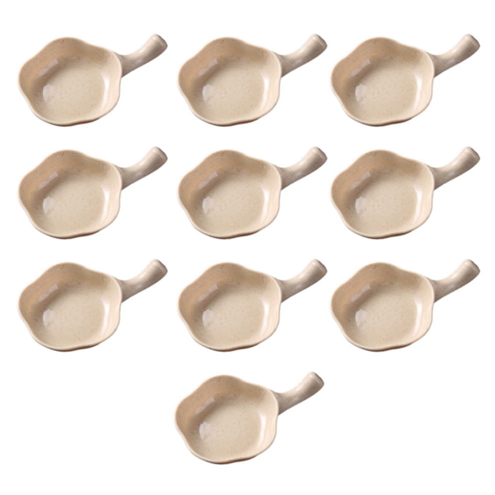 Seasoning Plate Dressing Tomato Sauce Dish Kitchen Bowl Handle Plates Serving Saucers for Beige