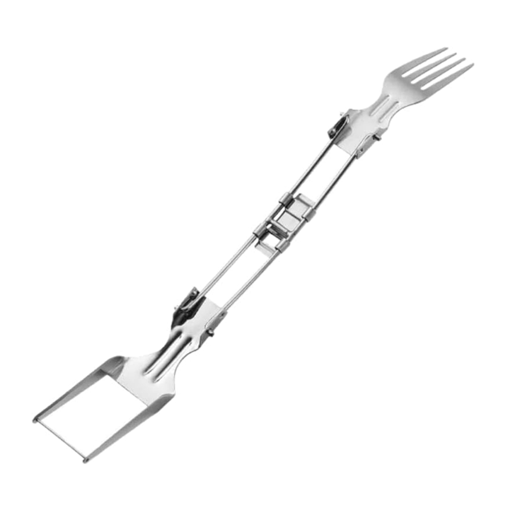 Stainless Steel Fruit Cutter, Foldable Watermelon Fork Slicer Tool, Dual Head Forks