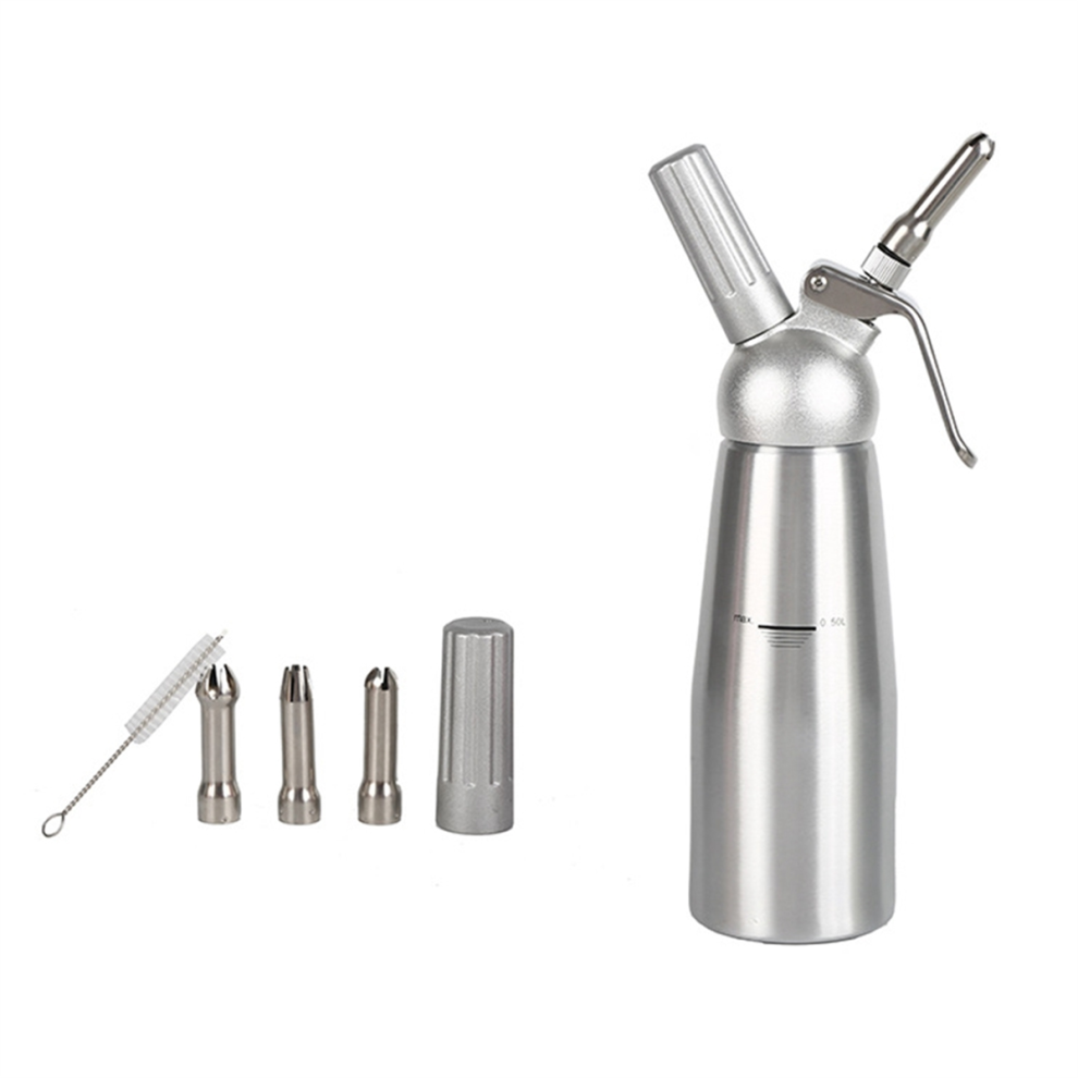 500ml Stainless Steel Cream Foamer, Inlaid Vase Reusable for Baking