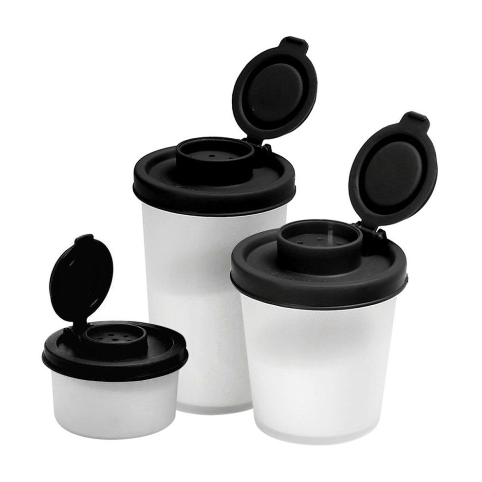 Salt and Pepper Shakers Moisture Proof Travel Spice Set Jar with Covers Lids