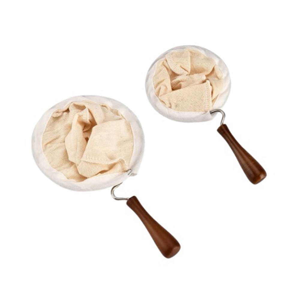 Reusable Coffee Filter Bag Stainless Steel Handle Cloth Strainer Dropping Pot Mesh Hand-Brewed Tools Tea B