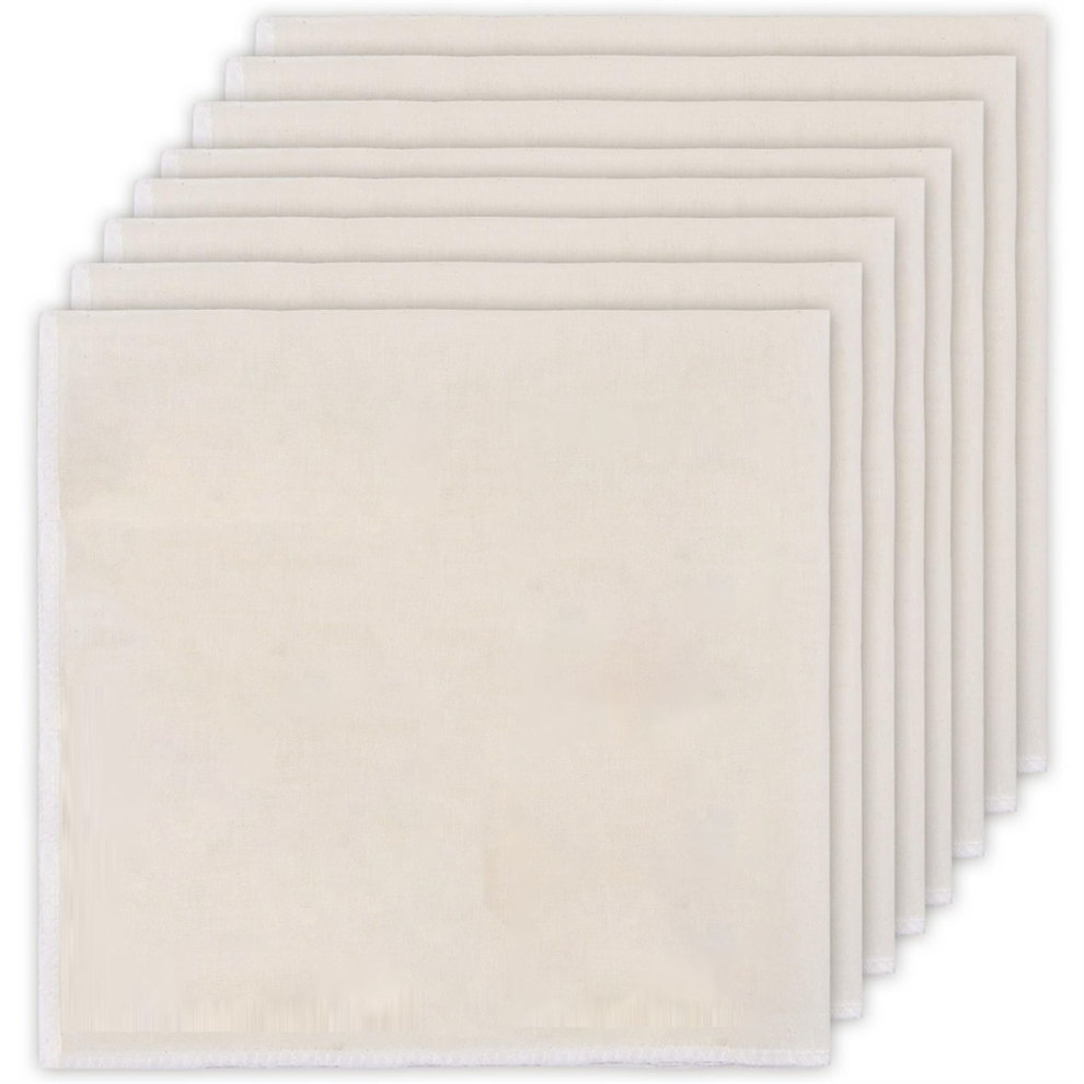 20 PCS Reusable Cheese Cloths for Straining, 20x20 Inch Hemmed Organic Cheesecloth, Coffee Brewing Cooking, Baking