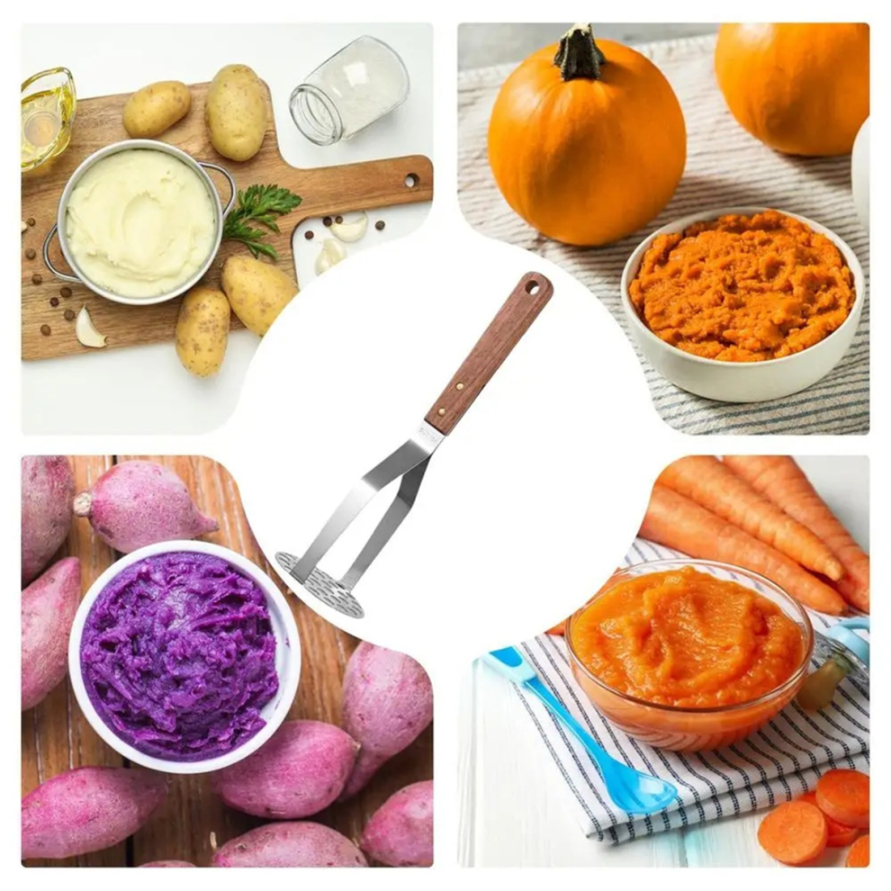 Kitchen Gadget Mud Masher Puree Juice Maker Stainless Steel Potatoes Crusher Pusher Fruit Tools Cocina Cozinha
