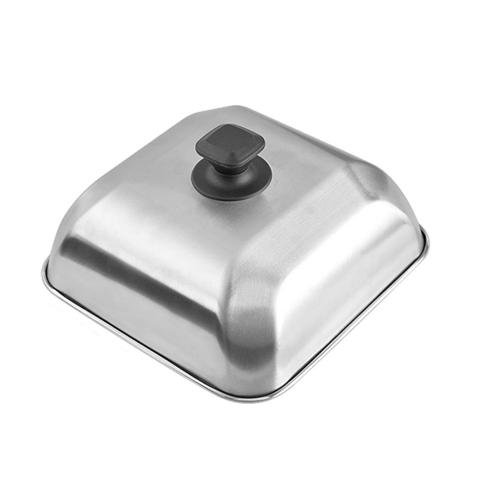 Round Hamburger Lid Stainless Steel Griddle Dome Cover Cheese Melting GrillAccessories for Steak BBQ Picnic